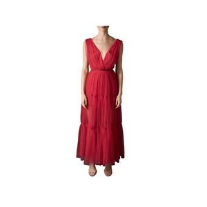 SAU LEE Womens Partially Lined Detachable Skirt Sleeveless Maxi Party Dress